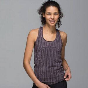 lululemon run Women's Swiftly Tech Racerback - Heathered Black Cherry - US 4
